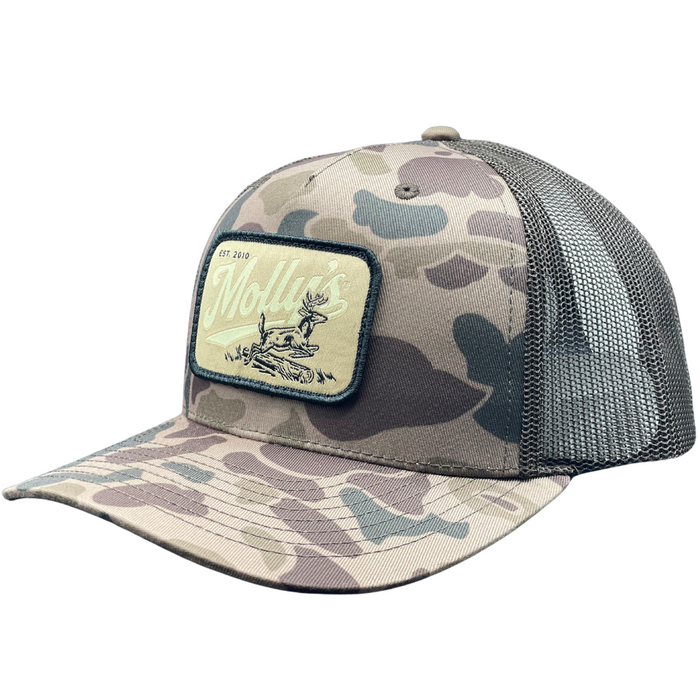 Molly's Place Leaping Whitetail Bark Duck Camo Hat