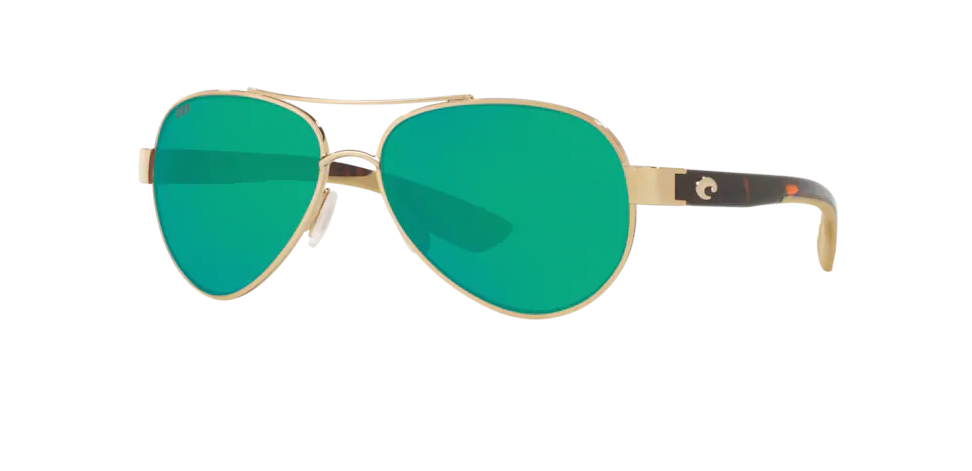 Costa Loreto 64 Rose Gold with Green Mirror Plastic 580P Lens