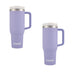 Two lilac Yukon Fit Forty 40oz tumbler mugs with white lids