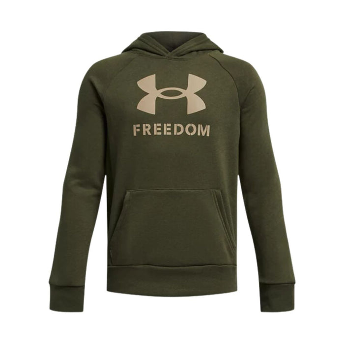 Under Armour Boys' Freedom Rival Fleece Big Flag Logo Hoodie 1380851