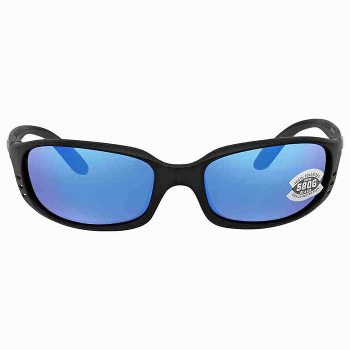 Costa Del Mar Polarized Brine Black with Blue Mirror 580G Lens