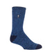 blue navy heather crew sock