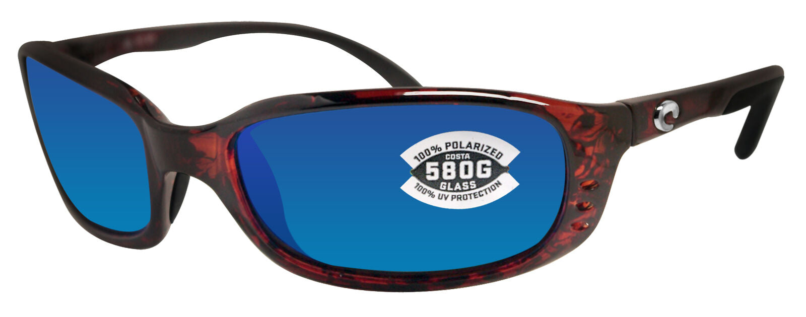 Costa Del Mar Polarized Brine Tortoise with Blue Mirror 580G Lens