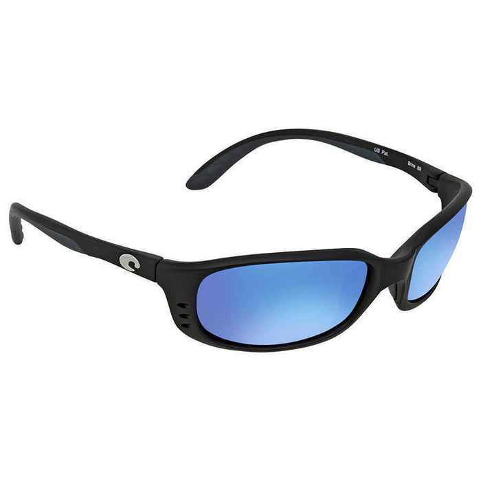 Costa Del Mar Polarized Brine Black with Blue Mirror 580G Lens